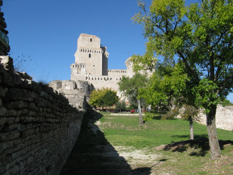 Garden at the Rocca Maggiore Castle